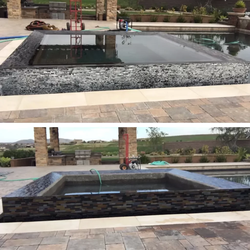 San Diego Pool Tile Cleaning refreshing backyard swimming pools in San Diego, California