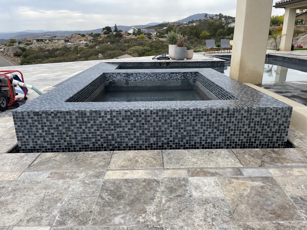 San Diego Pool Tile Cleaning polishing swimming pool tile in San Diego, California