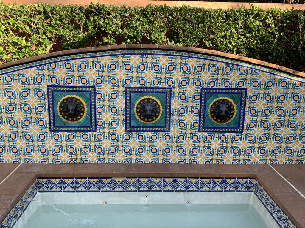 mosaic tile cleaned professionally by San Diego Pool Tile Cleaning