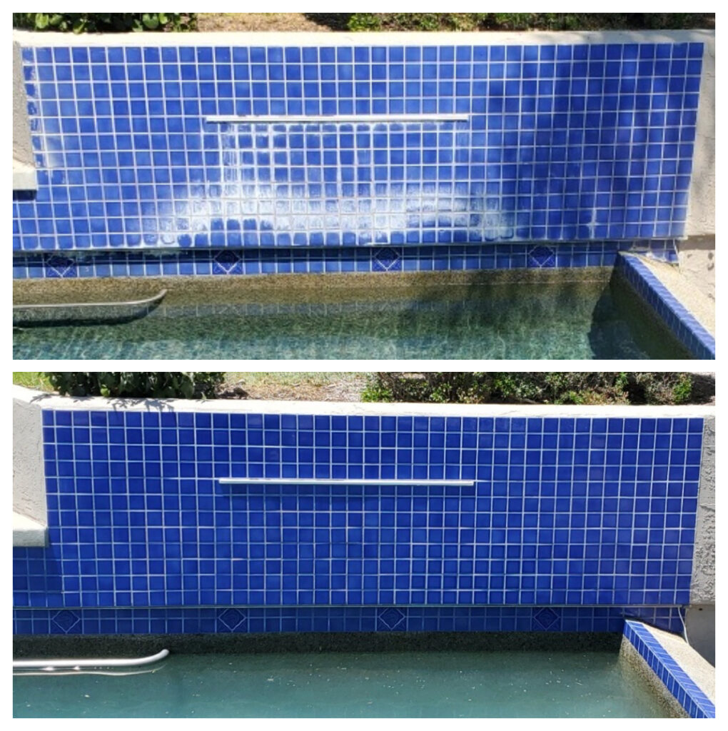 San Diego Pool Tile Cleaning making pool tile shine in San Diego, California