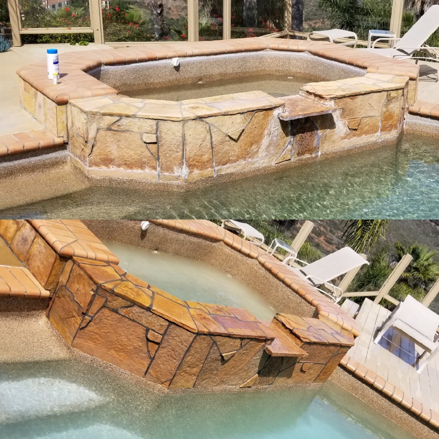San Diego Pool Tile Cleaning restoring clean tile lines in San Diego, California